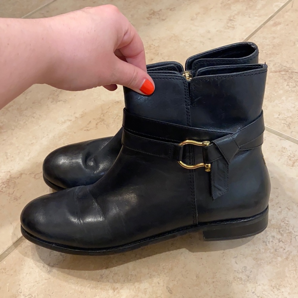 NEW Sperry Black Leather Bootie